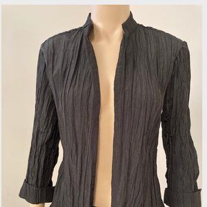 Chico’s Jacket, Crinkle Material, Open Front, Size 1 (NWOT)